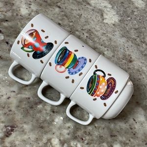 Set of 3 Stackable coffee mugs